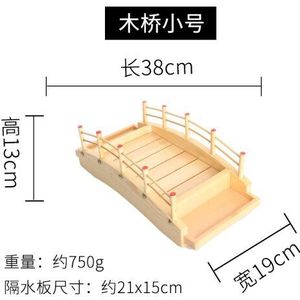 Japanse Sushi Bamboe Boot Houten Boot Bamboe Boogbrug Servies Sashimi Schotel Cuisine Droog Ijs Platter Dragon LB62020