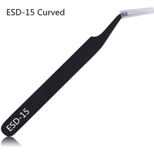 Zwart Rvs Gebogen Rechte Wenkbrauw Pincet Wimper Extension Pincet Rhinestone Picking Nail Art Make-Up Tool