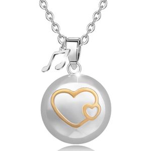 Eudora Zwangerschap Bola 20 Mm Harmony Bola Bal Hanger Ketting Met Mini Muziek Charm Sieraden Voor Vrouw Zwangerschap Moeder