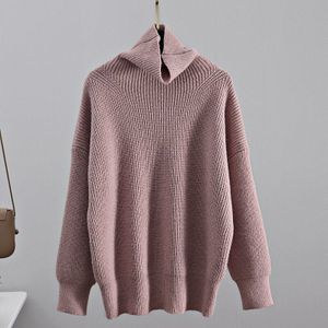 Gigogou Kasjmier Trui Vrouwen Coltrui Truien Top Effen Koreaanse Lady Jumper Oversized Winter Wol Gebreide Kerst Truien