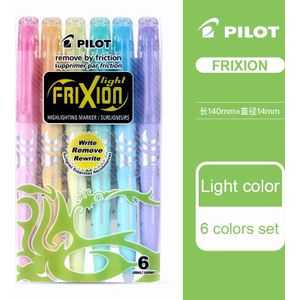 Pilot Uitwisbare Markeerstift 3/6 Kleuren Set SW-FL Licht Gekleurde Aquarel Marker Marker 12 Kleuren Niet Kwetsen de Ogen