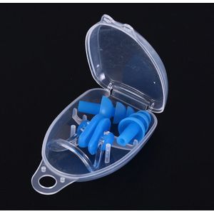 Zachte Zwemmen Oordopjes Neus Clip Case Beschermende Voorkomen Water Bescherming Oor Plug Waterdichte Zachte Siliconen Zwemmen Duik Benodigdheden