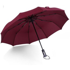 Wind Slip Opvouwbare Automatische Paraplu Regen Vrouwen Auto Luxe Grote Winddicht Paraplu Regen Voor Mannen Zwarte Jas 10K parasol