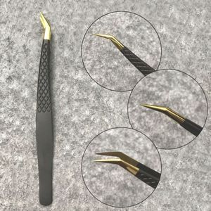 Wimpers Pincet Rvs Superhard Pincet 3D Volume Hoge Precisie Anti-Statische Wimper Extension Tweezer Make-Up Tool