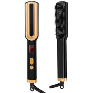 2 In 1 Stijltang Borstel Multifunctionele Verwarming Haar Kam Borstel Anti Verbranden Rechttrekken Krultang Borstel Styling Tools