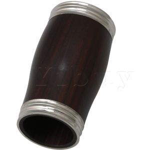 Yibuy W/Metalen Ring Zwarte Bb Ebbenhout Klarinet Vat 60 Mm Lengte