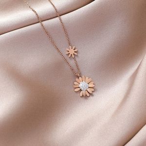 Little Daisy Titanium Stalen Ketting Vrouwen Tennis Rode Choker Normcore Stijl Niet-mainstream Ornament Ins Mode Eenvoudige Elegante