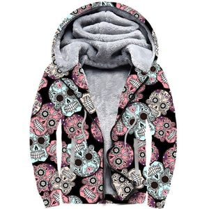 Straydogs Mode Mannen 3D Dikke Hooded Sweater Cool Winter Rits Sportkleding