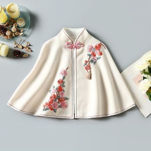 Dames Chinese Tops Herfst Winter Retro Cape Hanfu Cheongsam Top Tang Pak Jaar Chinese Stijl Kleding Vrouwen 11491