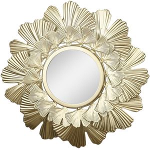 Zon Vorm Decoratieve Spiegel Innovatieve Art Decoratie Ronde Make-Up Spiegel Dressing Badkamer Reliëf Muur Opknoping Spiegel
