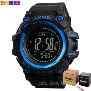 Skmei Outdoor Horloges Heren Druk Kompas Sport Digital Horloges Hoogtemeter Weer Tracker Waterdicht Reloj Hombre 1358