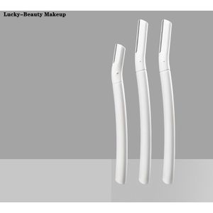 3Pcs Transparante Wenkbrauw Trimmer Pro Veilig Scheren Scheermessen Grote Maat Blade Vrouwen Gezichtsverzorging Hair Removal Tools Make Scheerapparaat mes