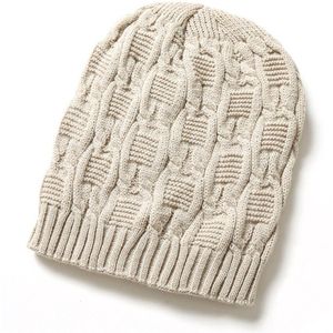 Hoed voor mannen casual wild twist breien wol voor mannen en vrouwen voor dubbele wollen muts outdoor warme acryl cap