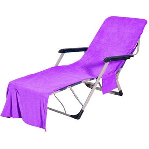 Zomer Komende Solid Strand Stoel Handdoek Polyester Strand Stoel Cover Chaise Lounge Handdoek Cover Voor Zwembad Ligstoel Hotel