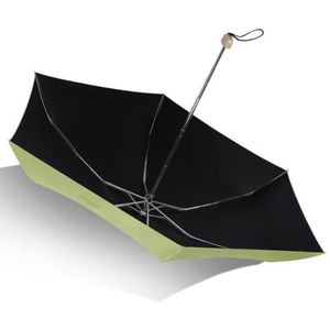 Kleine Platte Mode Opvouwbare Paraplu Regen Vrouwen Mannen Mini Pocket Parasol Meisjes Anti-Uv Waterdichte Draagbare Reizen Paraplu