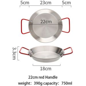 Rvs Zeevruchten Frituren Pot Spaans Non-stick Koekenpan Steelpan Keuken Gebakken Kip Bakken Fruitschaal Koken Tool