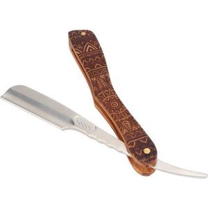 Houten Handvat Scheerapparaat Antislip Redwood Handleiding Scheermes Roestvrij Voor Persoonlijke Professionele Kapper