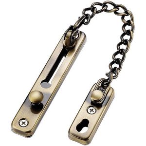 Deur Chain Lock,Ketting Safe Gesp, Klink Veiligheid Limiter,2PCS Metalen Deur Ketting Thuis Hotel Deur Bout Anti-Diefstal Deur Beveiliging Ketting Deurslot Anti-Diefstal Gesp Deurvergrendeling