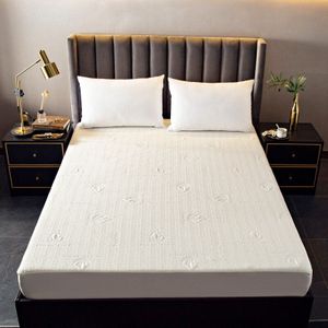 Bamboevezel Waterdicht Matrashoes Luchtlaag Bed Cover Jacquard Beschermhoes Bed Protector Beddengoed Set Bed Matras