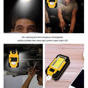 Super heldere COB LED Noodverlichting 5 v 30 w Retro Camping Tent Licht Oplaadbare Outdoor Camping Lamp IP65 Draagbare lantaarn
