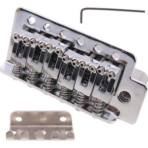 1 Set 6String Platte Zadel Enkele Tremolo Brug Voor Elektrische Gitaar