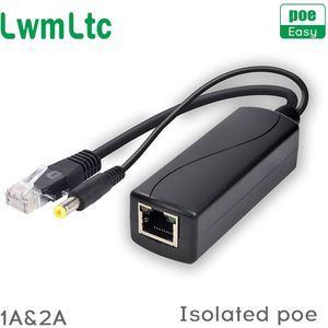 48V Poe Splitter Uitgang 12V 1A 2A Waterdicht Geschikt Voor Niet Poe Ip Camera 'S En Draadloze Ap 10/100Mbps Poe Connector Kabel Kits