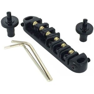 Roller Zadel Tune-O-Matic Guitar Bridge Voor Gibson Les Paul Elektrische Gitaar Vervanging (Zwart)