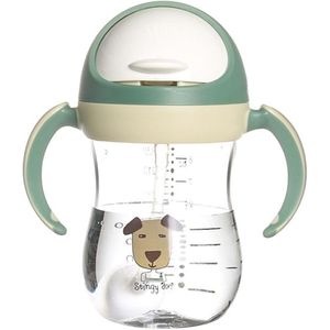 350Ml Zuigfles Water Sippy Cup Zachte Tuit Cup Zwaartekracht Bal V-Type Stro Anti Voor Baby