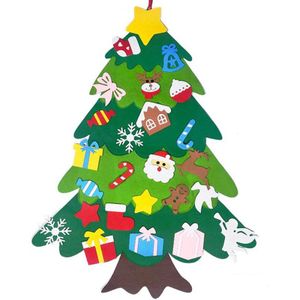Kids Diy Vilt Kerstboom Ornamenten Decoratie Kinderen Jaar Voor Kerst Decoratie Kerstman Xmas Tree