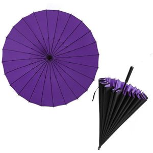 Grote Dubbele Paraplu Regen Vrouwen Mannen 24K Sterke Winddicht Glasvezel Frame Lange Handvat Golf Grote Paraplu Corporation