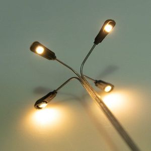 5Pcs Modelspoor Trein Led Lamp Verlichting Diorama-Licht Zand Tafel Scène Display Tuin Straat Vier Hoofden Micro landschap