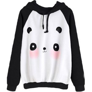 College Wind Vrouwen Hoodies Sport Cartoon Panda Sweatshirts Gedrukt Skateboard Harajuku Trainingspakken Vrouwelijke