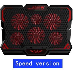 NIEUW! Gaming Laptop Cooler Zes Fan Led Screen Twee Usb-poort Mute Laptop Cooling Pad Notebook Stand Voor 12-17inch voor Laptop