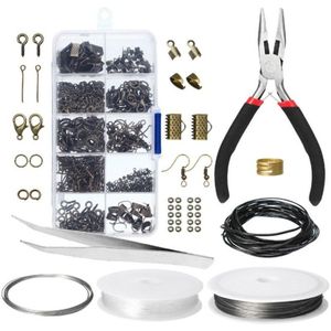 912 Stks/doos Sieraden Maken Starter Kit Voor Oorbellen Armband Ketting Bevindingen Diy Crafting Sieraden Maken Benodigdheden Kit