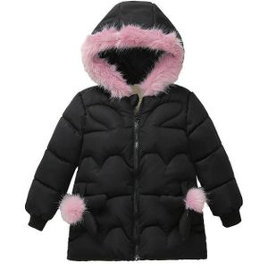 Mode Baby Meisjes Kleding Solid Lange Mouwen Rits Hoodies Coat Donsjack Dikke Winter Warm Tops Outfits 3-8T