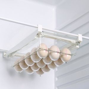 Plastic Clear Koelkast Organizer Koelkast Opbergdoos Slide Onder Plank Lade Doos Fruit Groenten Ei Opbergdozen