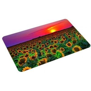 Zonnebloem Flanel Non-Slip Wateropname Deur Mat Tapijt Floor Badkamer Decor