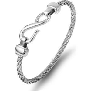 Goud Kleur Titanium Stalen Armband Haken Mode-sieraden Infinity Liefde Charm Armbanden Bangles Voor Vrouwen Paar