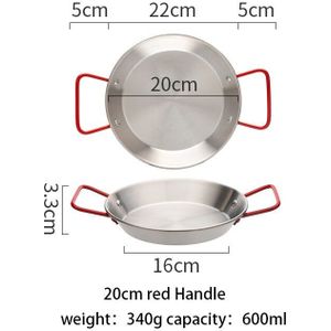 Rvs Zeevruchten Frituren Pot Spaans Non-stick Koekenpan Steelpan Keuken Gebakken Kip Bakken Fruitschaal Koken Tool