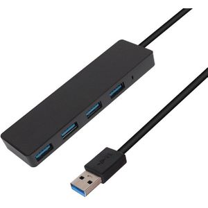 Ultra-Dunne Usb 3.0 Hub, high Speed 4 Port Met Kabel Socket Patroon Splitter Kabel Adapter Voor Laptop Pc