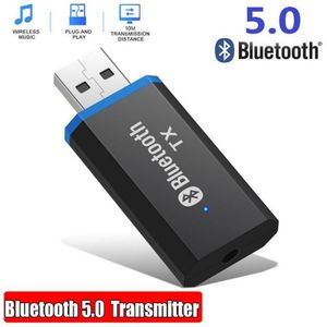 Usb Bluetooth Zender 5.0 Audio Adapter Tv Pc Driver-Gratis Mini Usb Audio Zender 3.5Mm Jack Aux Draadloze adapter
