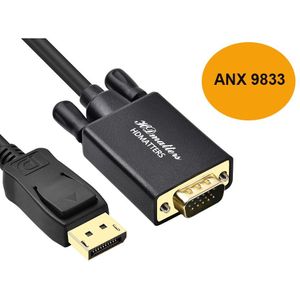 Displayport Naar Vga Kabel 1.8M Dp Naar Vga Adapter Converter Kabel Dp Male Naar Vga Male Voor Hp Dell asus Lenovo Pc Laptop
