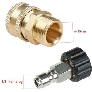 1 Set Van Quick Connect Koppelingen Hogedrukreiniger Adapter Set Quick Connect Kit Metric M22 15 Mm 5000 Psi Koppelingen