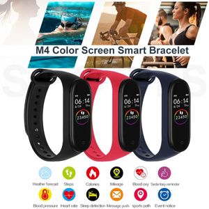 Sport Horloge Hartslag Bloeddruk Slaap Monitoring Kleurenscherm Waterdichte Bloed Zuurstof Pols Voor M4 Smart Armband