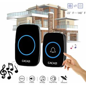 Draadloze Draadloze Afstandsbediening Plug In Door Socket Wit 38 Melody Deurbel Chime