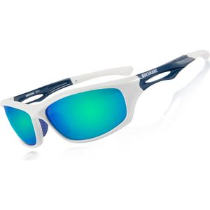 Queshark Mannen Vrouwen Gepolariseerde Vissen Zonnebril Running Glassees UV400 Anti Glare Fietsen Rijden Eyewear TR90 Sport Goggles