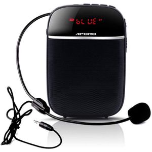 Draagbare Voice Versterker Voor Leraren Met Bedrade Microfoon Headset Tailleband Oplaadbare Bt Speaker Met Muziek Fm Tf Card