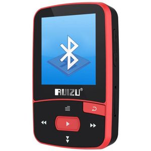 Ruizu X50 Sport Bluetooth MP3 Speler 8Gb Clip Mini Met Screen Ondersteuning Fm, Opname, E-Book, Klok, Stappenteller