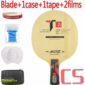 YINHE T-2S Tafeltennis Blade (T2S, 3 + 2 Hinoki Carbon, PRIMORAC CARBON Structuur) t2 Racket Ping Pong Bat Peddel Peddel