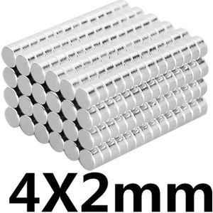 100Pcs 4x2 Neodymium Magneet 4mm x 2mm N35 NdFeB Permanente Kleine Ronde Super Krachtige Sterke magnetische Magneten Disc